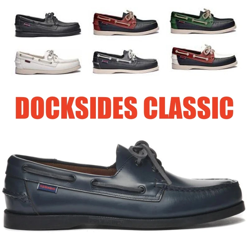 Туфли-лодочки seбаго мужские/женские из натуральной кожи классические на плоской