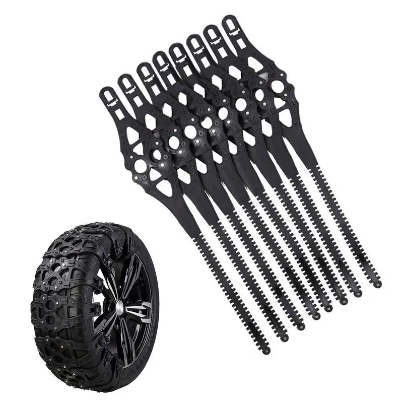 

Snow Chains For Car Adjustable Portable Tire Snow Chains For Tire Width 6-12in 8pcs Portable Tire Snow Chains For Emergencies