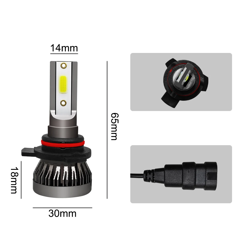 

1PC MINI LED H4 H7 Car Headlight Lights Conversion COB Bulb 90W 12000LM High Power 6000K H1 H11 9005 9006 9012 Foglight Lamps