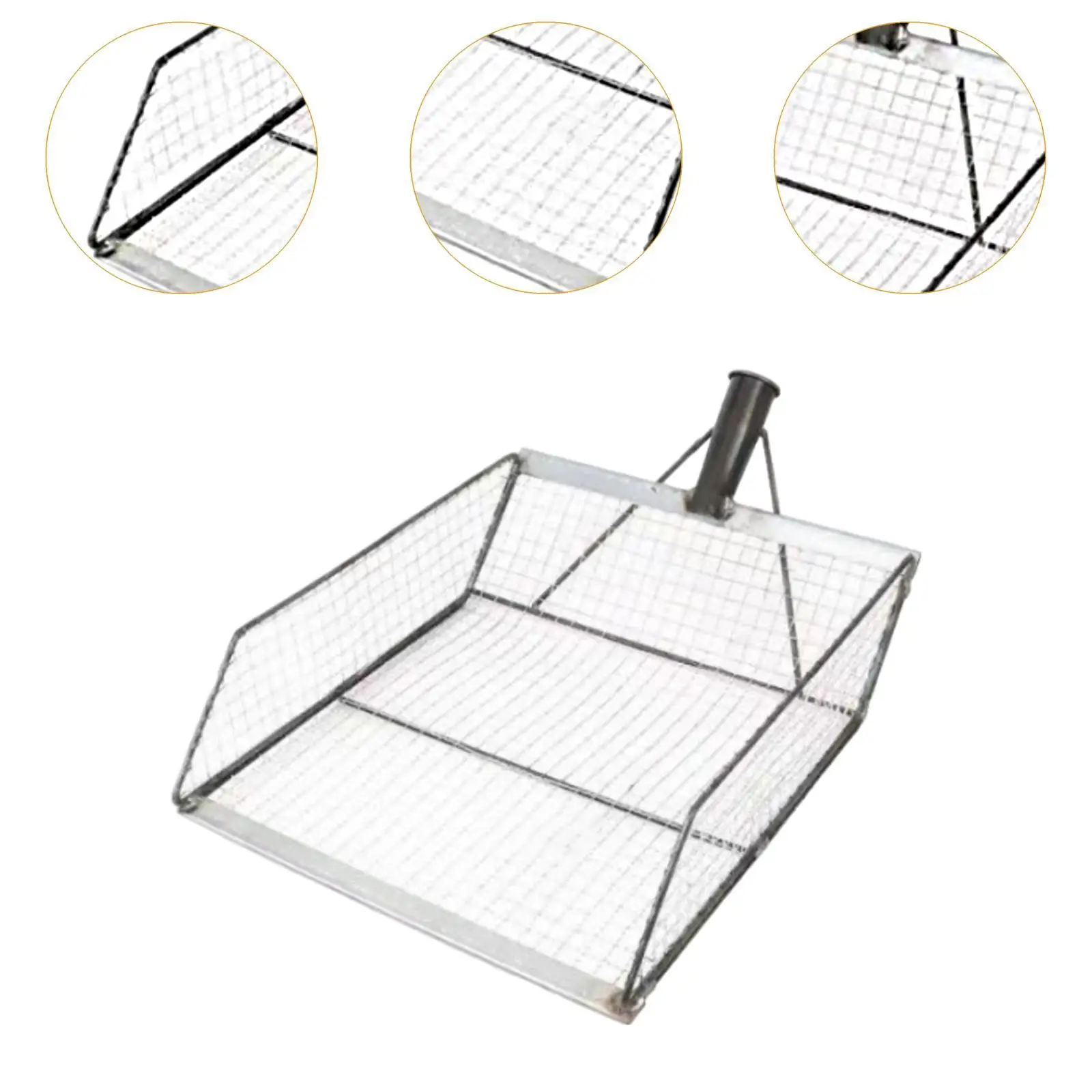 Утечка лопаты для почвы сетчатая лопата просеивания сито песочных часов