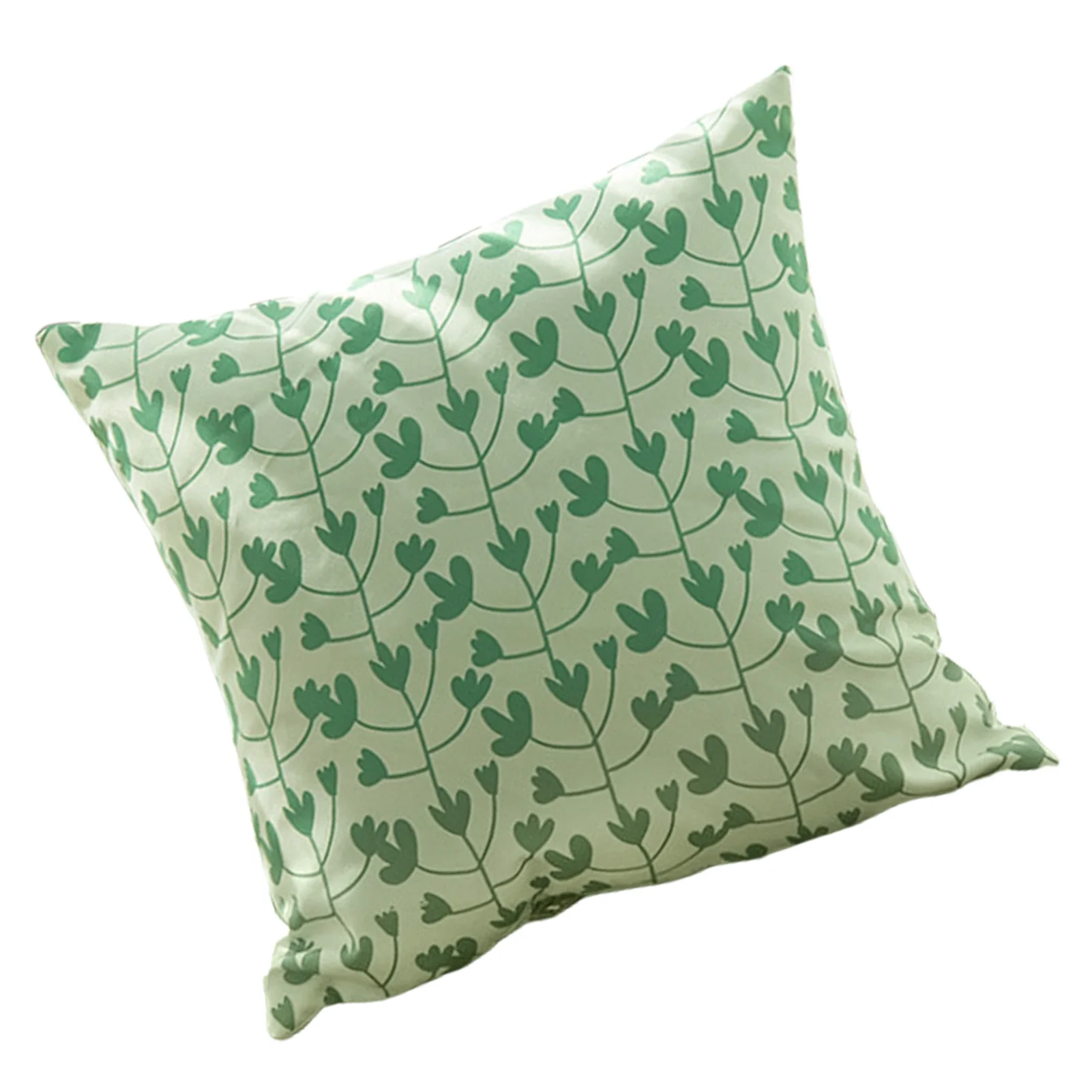 

Bedroom Living Room Fresh Pillowcase Cushion Cover Waist Cushion Cover Plant Green Plant Pillow Cover Sofa Cushion Double Sided