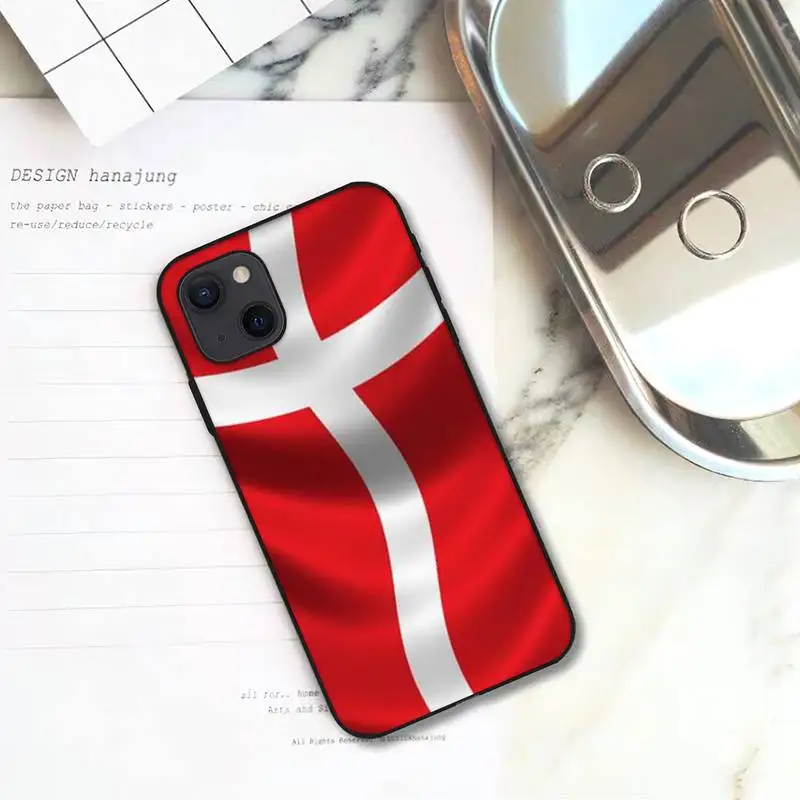 Чехол с датским флагом для телефона iPhone 11 12 Mini 13 14 Pro XS Max X 8 7 6s Plus 5 SE XR - купить по