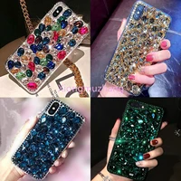 bling crystal diamond rhinestone 3d colorful stones back cove for redmi note 10 pro 9 pro max 8 pro 8t 8 9 10 7 6 7a 8a 9a case