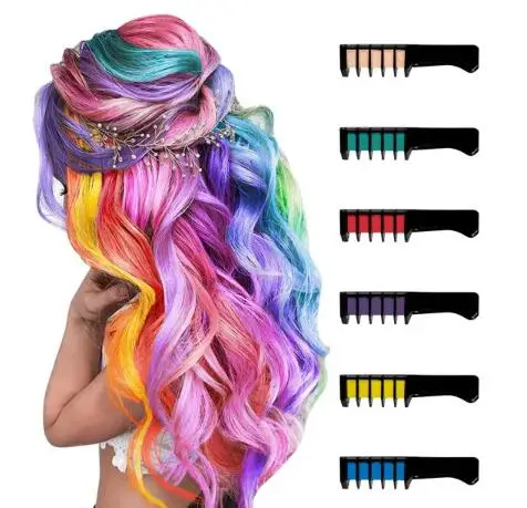 Dye For Girls Kids Washable Hair Chalk For Kids A Disposable Hair Comb