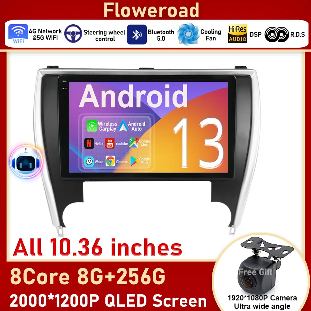 

2K Carplay For Toyota Camry 7 XV 50 55 2014 - 2017 US EDITION Car Radio Multimedia Video Player Navigation stereo GPS Android