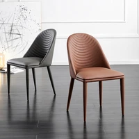 leather chair modern minimalist desk chair cosmetic chair nordic chair armchair saddle chair light luxury dining chair dining