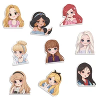 10pcslots disney princess series resin charms planar flat back crafts bows acrylic accessories for hairpin phone case bangle