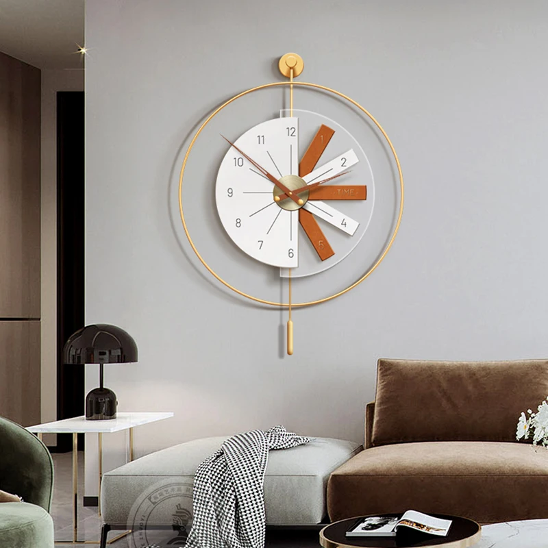 

Nordic Digital Wall Clocks Modern Design Paintings Stylish Large Clock Pendulum Orologio Da Parete Room Decoration GPF35XP