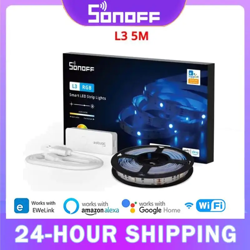 SONOFF L3 Умный дом Светодиодная лента Wi-Fi 5M Гибкая светодиодная лампа RGB