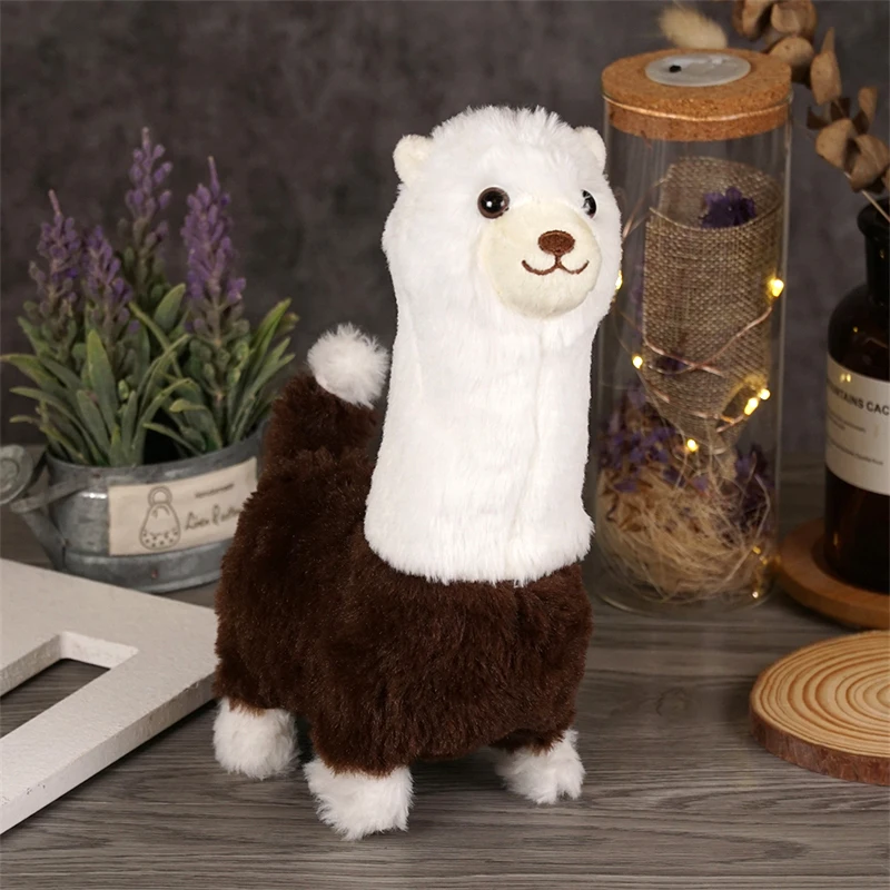 Милая электрическая плюшевая игрушка-альпака Электронная лама ходущий