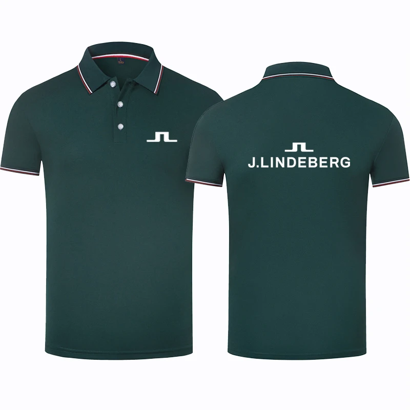 

2022 New Summer Breathable J Lindeberg Polo Shirt Men Short Sleeve Turn Down Collar High Quality Casual Male Polo Shirt Tops