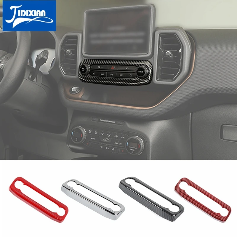 

JIDIXIAN ABS Car Center Console Navigation CD Panel Frame Decoration Cover for Ford Bronco Sport 2021 2022 Interior Accessories