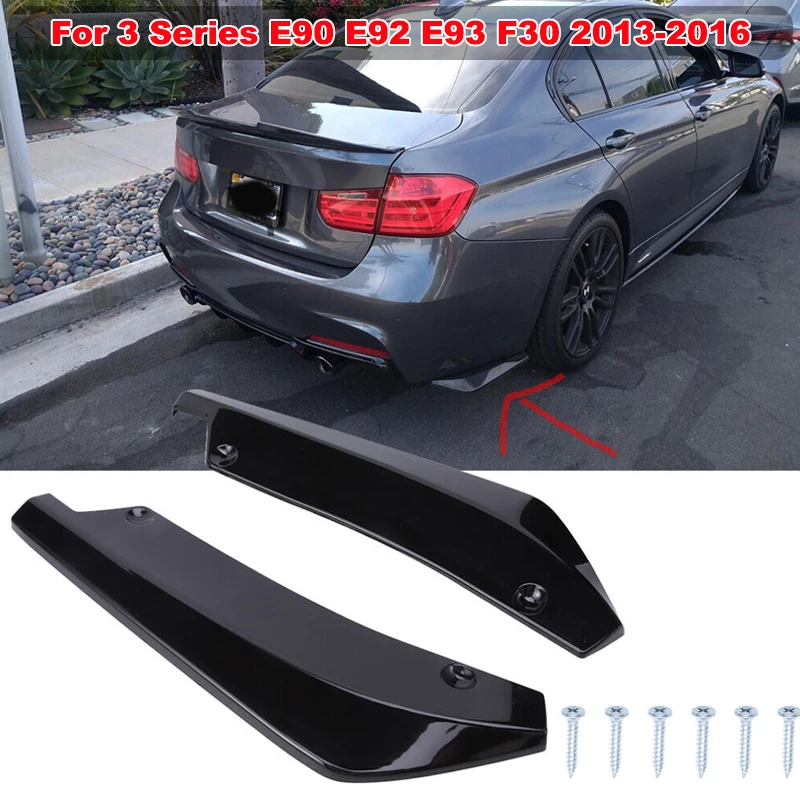 

For BMW 3 Series E90 E92 E93 F30 2013-2016 Rear Spats Bumper Corner Lip Spliter Diffuser Canard Spoiler Body Kit Car Accessories