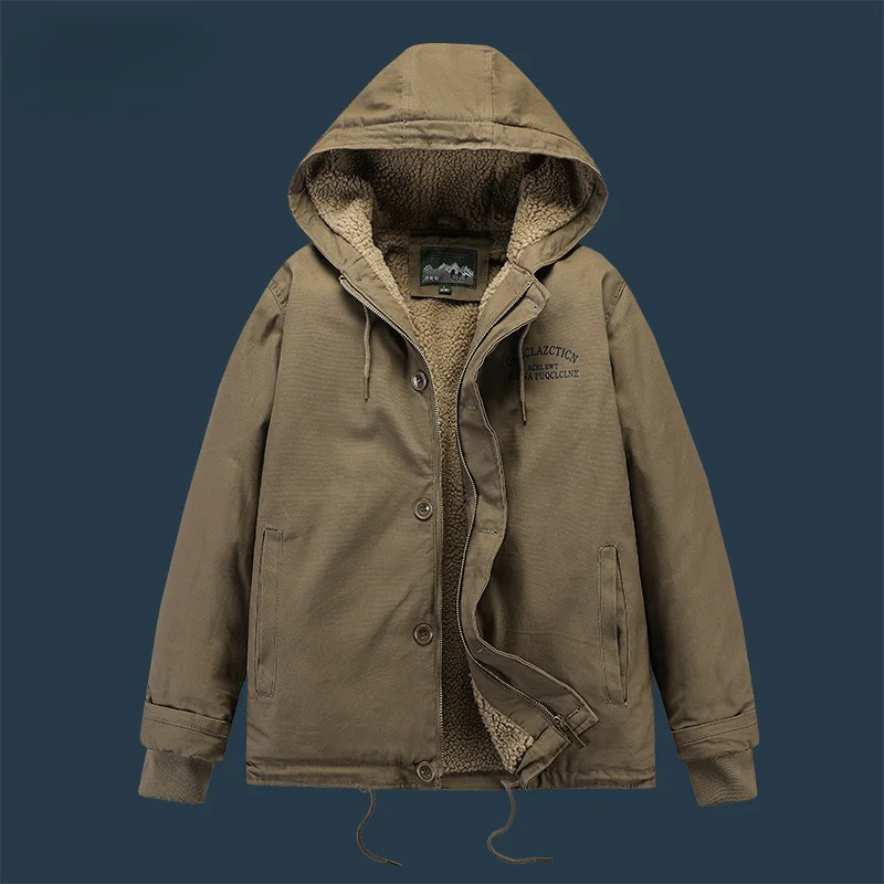 2023 New Men's Winter Parkas Jacket Male Casual Fleece Thick Warm Coats Man Hooded Outdoor Windbreakers Parka Overcoat Clothes