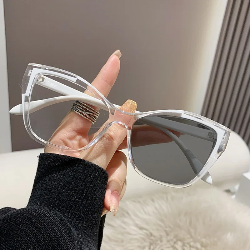 

Fashion Retro Photochromic Glasses Anti-Blue Light Classic Cat Eye Frame Sunglasses Vintage Men Women Outdoor Eyeglasses