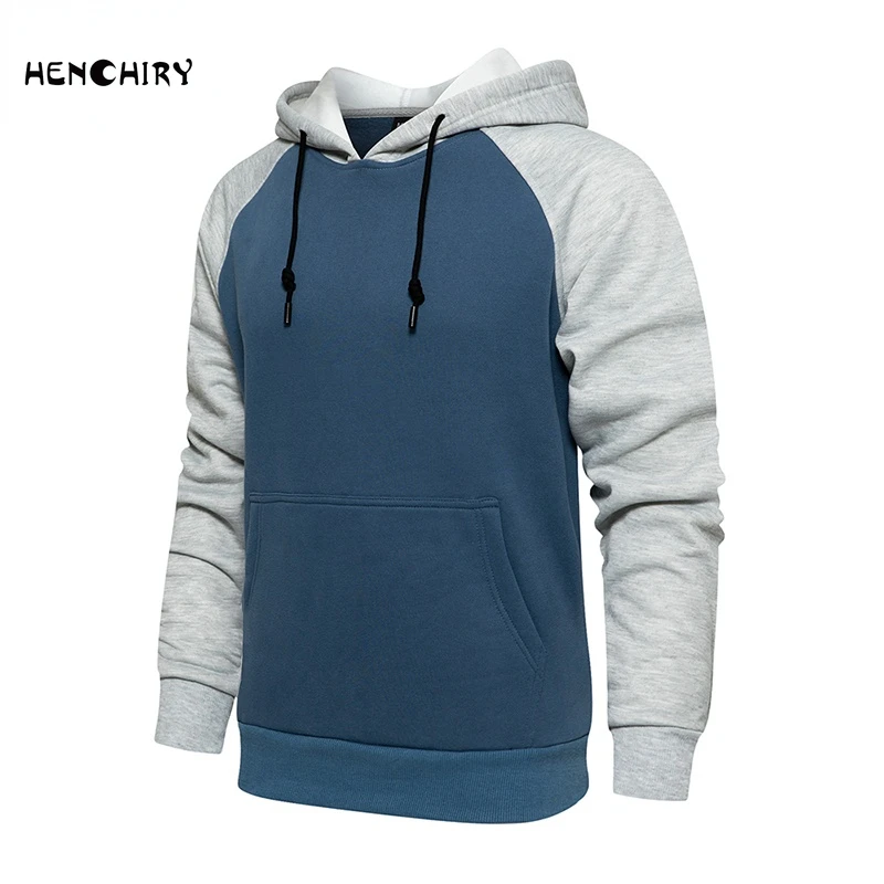 

HENCHIRY 2022 Fashion Hoodie Patchwork Casual Men's Sweatshirt Hooded Spring Autumn Pullover Wide Comfortable Trendy Hoodie