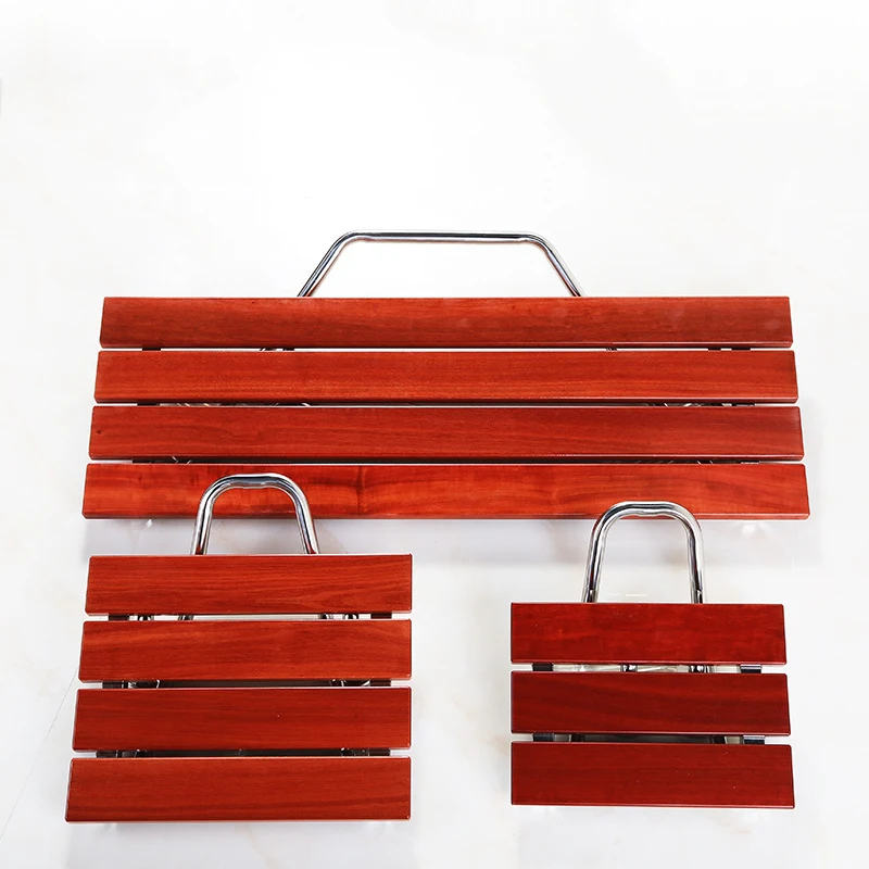 

Elder Toilet Shower Chair Wood Foldable Adults Senior Modern Shower Chairs Wall Mounted Tabouret De Douche Foldout Stool DL6YSY