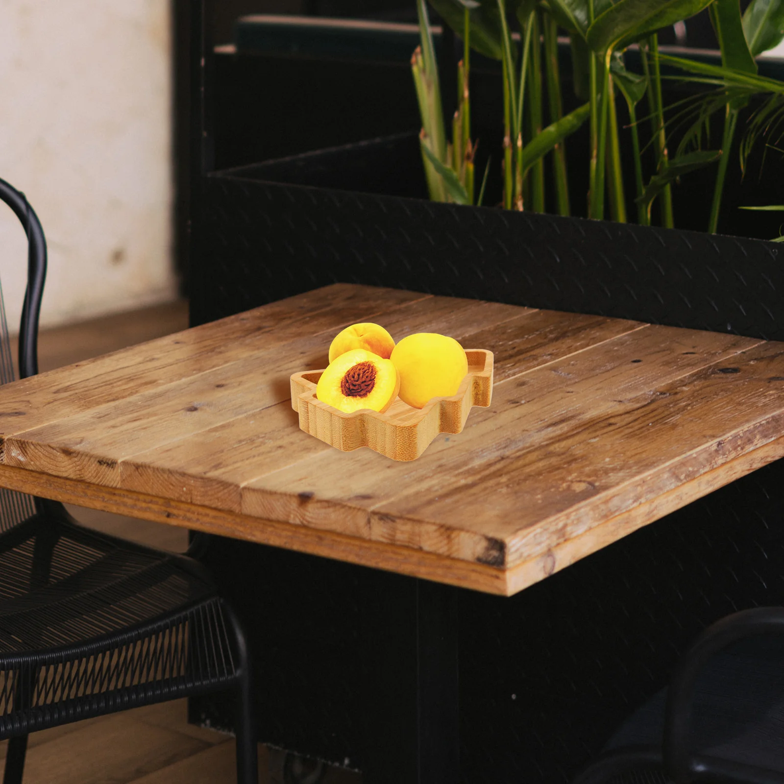 Поднос для рождественской елки бамбуковое сервировочное блюдо тарелка с