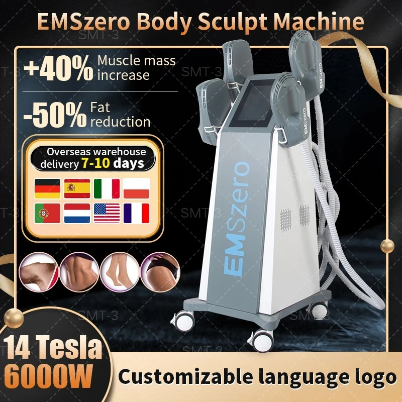

2023 Neo 6000W Power 14 Tesla rf DLS-EMSLIM Nova hi-emt Machine with 4 pcs Handles With Pelvic Stimulation Pads Optional