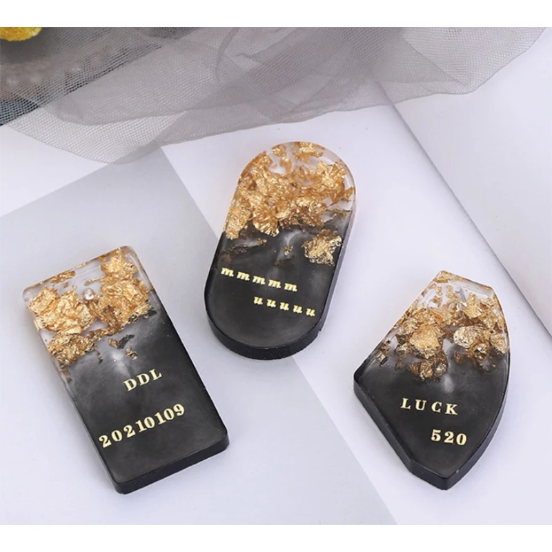 

69HB 5Sheets Letters Metal Stickers Resin Mold Fillers Jewelry Making Material Epoxy Filling Materials Epoxy Resin Supplies