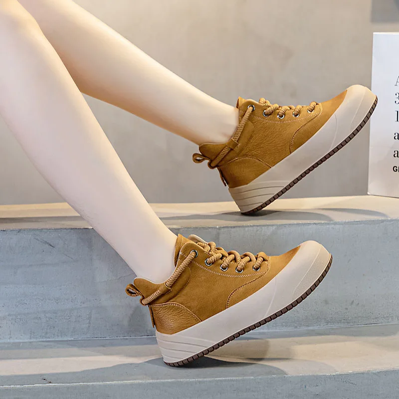 DRKANOL модные женские ботильоны на плоской платформе повседневные короткие