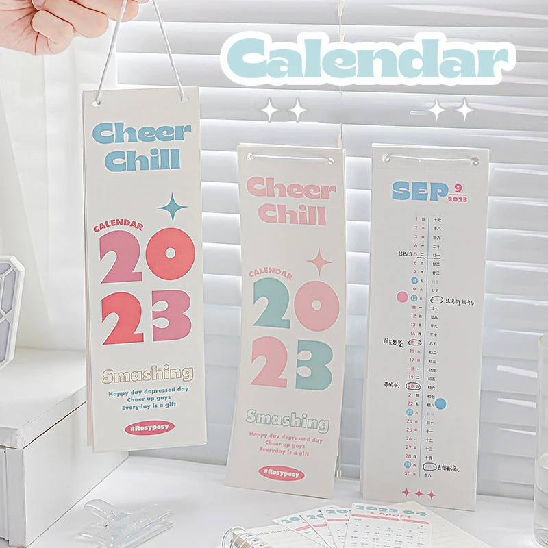 

2023 Wall Calendar Ins Long Strip Kawaii Monthly Weekly Daily Planner Schedule Agenda Organizer Wall Classroom Calendar Office