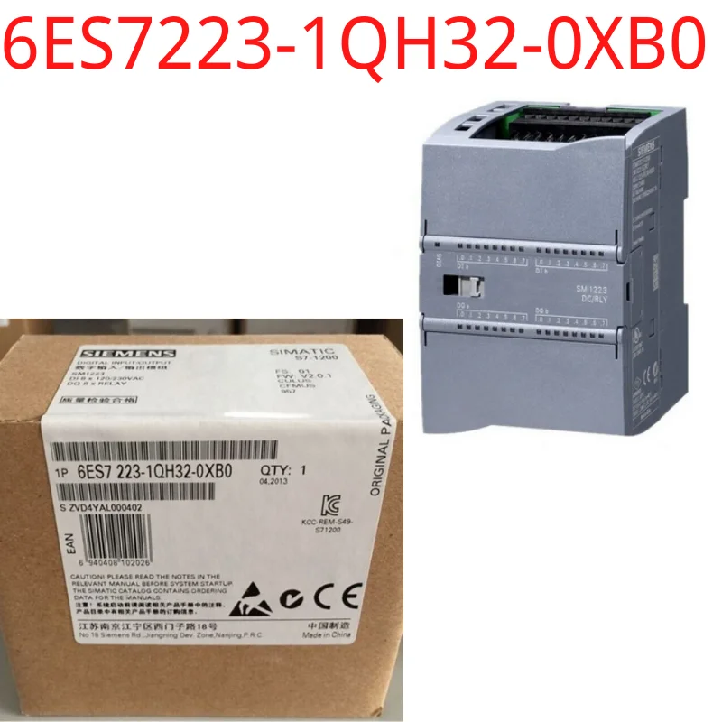 

6ES7223-1QH32-0XB0 Brand New SIMATIC S7-1200, Digital I/O SM 1223, 8 DI AC/8 DO RLY, 8 DI 120/230 V AC, 8 DO relay 2 A