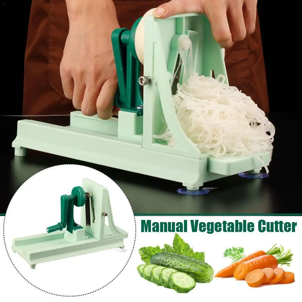 

4in1 Manual Vegetable Cutter Multi-function Spiral Slicer Radish Shredder Vegetable Tools Potato Vegetable Kitchen O9k3