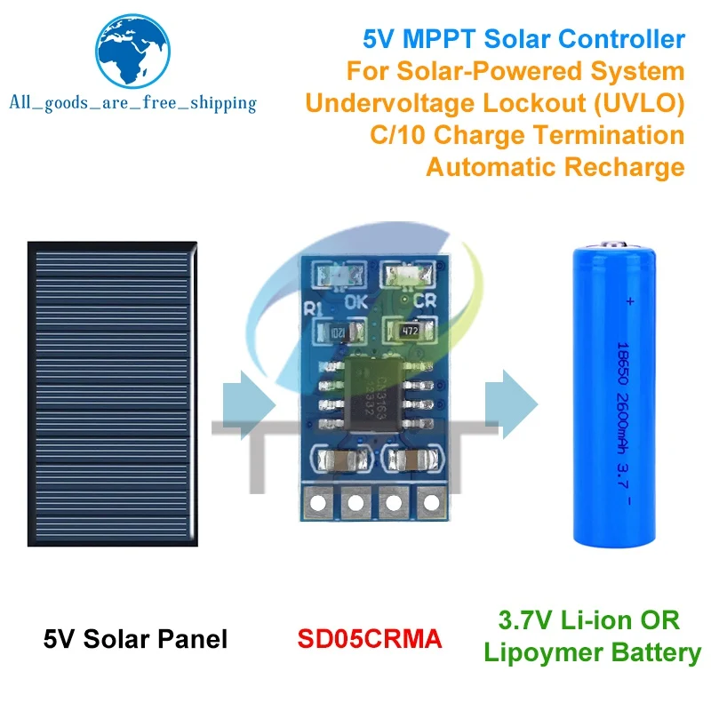 MPPT Контроллер заряда солнечной батареи 1A 4 2 V 3 7 18650 LiPo Li-Ion модуль зарядного