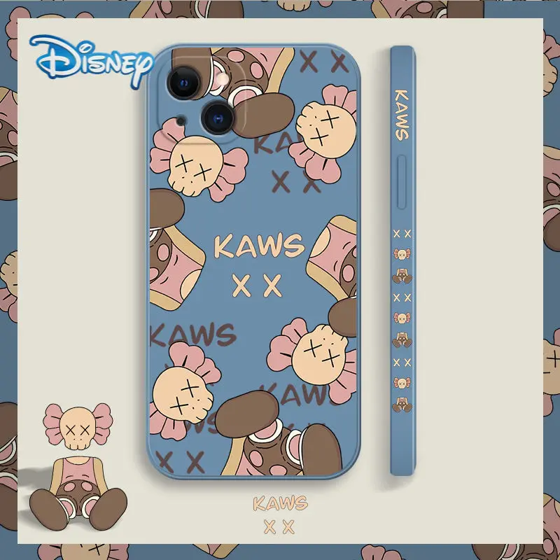 

Disney Mickey Cartoon Phone Case for iPhone 13 Pro 13Pro Max 13Mini Plus Kawaii Liquid Silicone Protective Back Covers