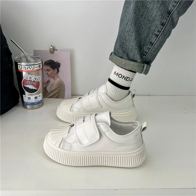 Womens Sneakers Summer Shoes Platform Roses 2023 Thick Sole Fashion Casual Rubber Solid Hook & Loop Canvas Fabric Flock Leisure