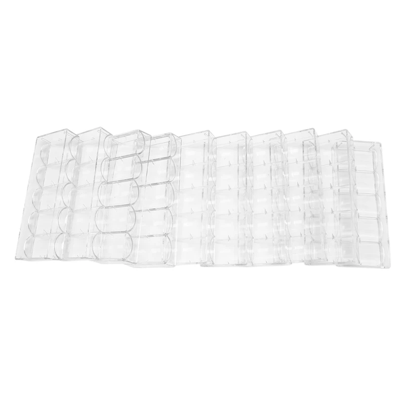 

10pcs professional acrylic poker chips 100 chip trays (without cover)