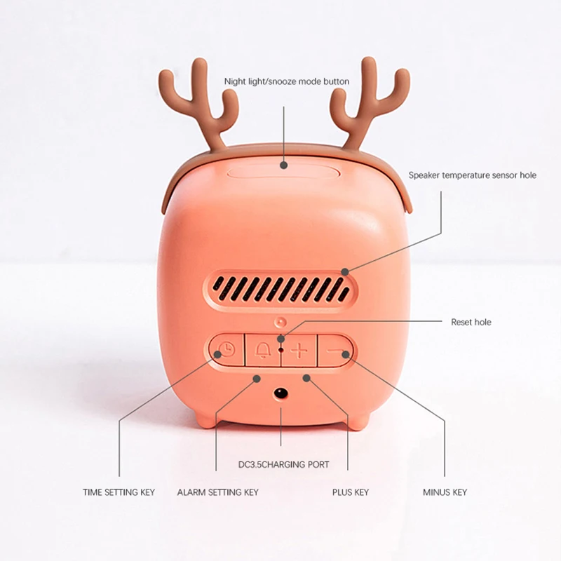 Будильник TIMESS детский с голосовым управлением многофункциональный прикроватный