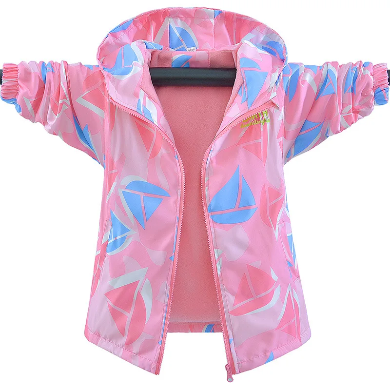 

Girls Coats 2022 Autumn Winter Kids Fleece Jackets Teenagers Thick Windbreaker 3 To 14Yrs Children's Clothing Sports Outerwear