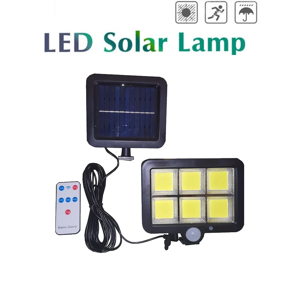 

seperable lED Solar Light Outdoor Solar Lamp Powered Sunlight 3 Modes PIR Motion Sensor for Garden Decor Wall Lamps Street indoo