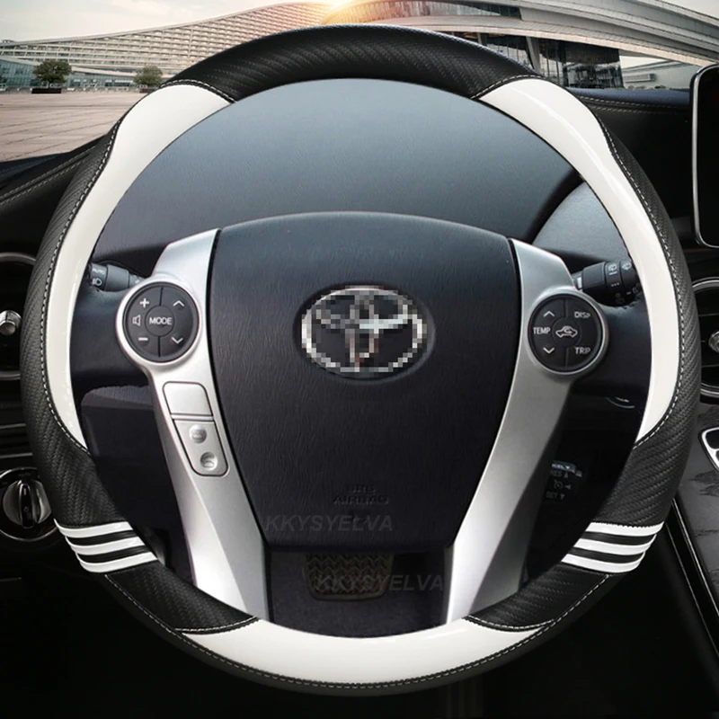 Для Toyota Prius 30 20 V C Prime чехол рулевого колеса автомобиля углеродное волокно кожаные