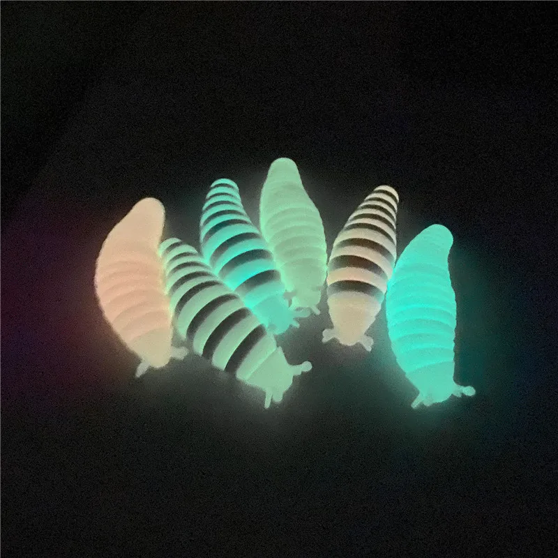 

Luminous Flexible Fingertip Snail Sensory Toy Autism Chiledren Gift Decompression Slinky Slug