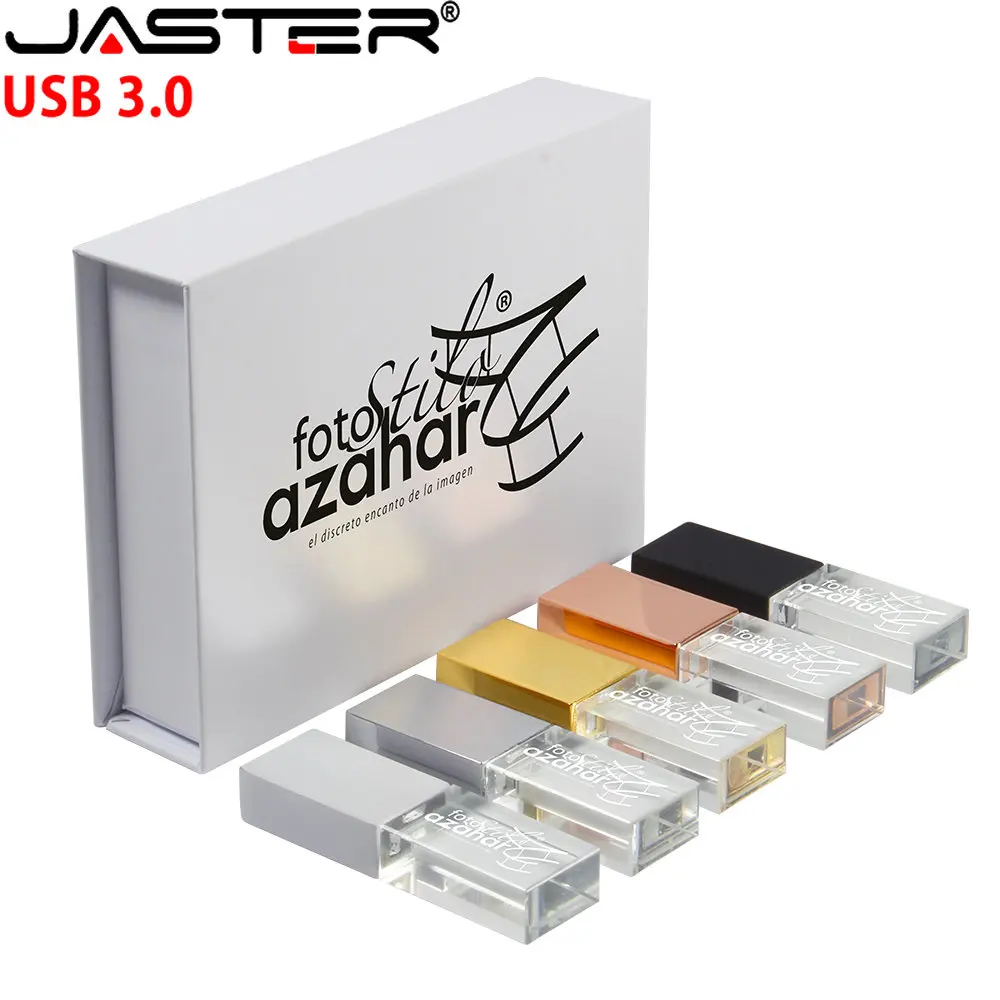 

High Speed Pen Drive 128GB Real Capacity USB 3.0 Flash Drives 64GB Free Custom Logo Wedding Gift Memory Stick 32G Crystal U Disk