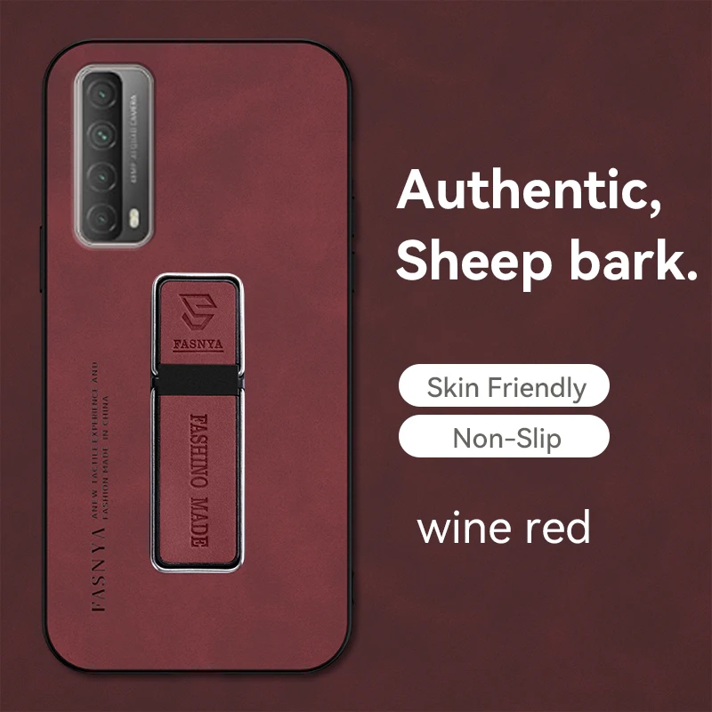 Жесткий противоударный чехол из искусственной кожи для Huawei Y7A