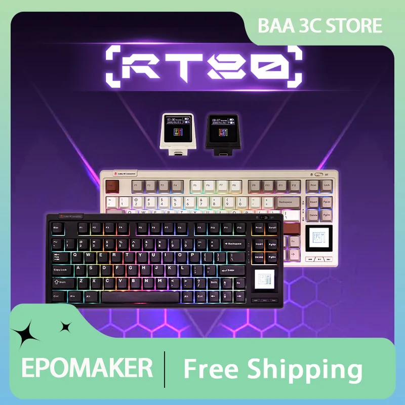 Механическая клавиатура EPOMAKER RT80 трехрежимная пользовательская RGB с горячей
