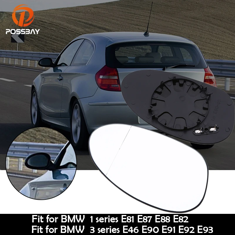 

Car Left/Right Rearview Mirror Heated Side Glass Mirrors for BMW E81 E87 E88 E82 E46 E90 E91 E92 E93 51167145268 51167145267