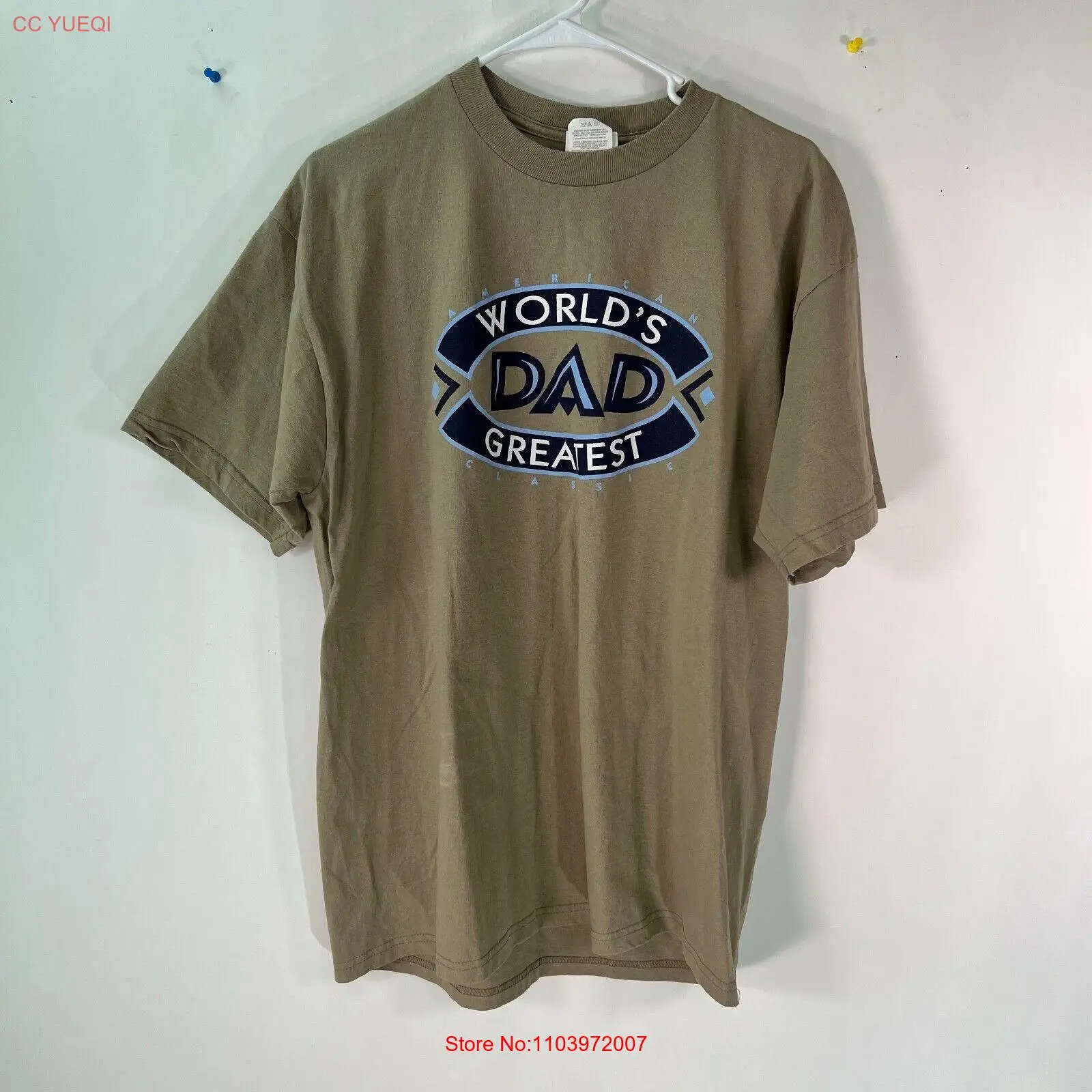 Мужской пуловер с круглым вырезом Jerzees World Dad Greatest графическим рисунком