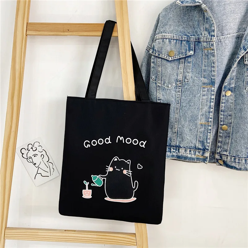 

2022 new printing fashion bag literature and art fresh hand sail cloth bag student Forest Department shoulder bag canvas bag