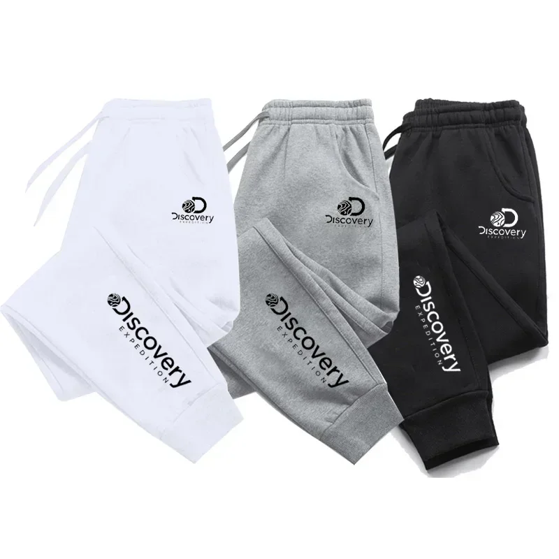 

Новинка Осень-зима мужские и женские спортивные брюки Discovery штаны для бега тренировочные брюки для фитнеса и бега повседневные брюки