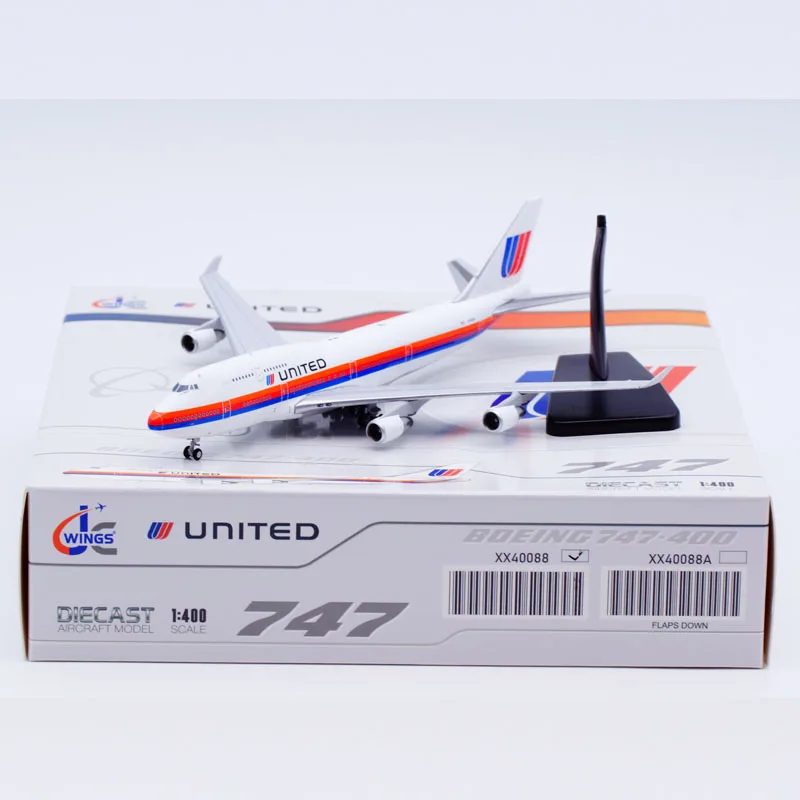 Коллекционный самолет из сплава XX40088 подарок фотосессия 1:400 United Airlines модель