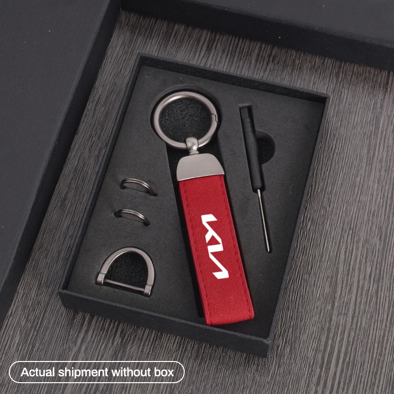 

Замшевый кожаный автомобильный брелок для ключей, подвесная цепочка, кольцо для KIA sportage ceed sorento cerato optima picanto rio soul k5 stonic