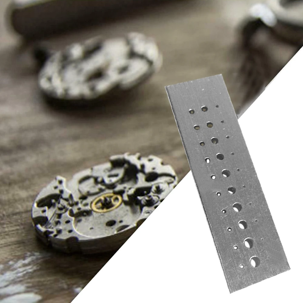 

Stainless Steel Riveting Stake Tool 30 Holes Punch Block Jewelers Repair Tool Watchmaker Watch accessories Repairing Tools