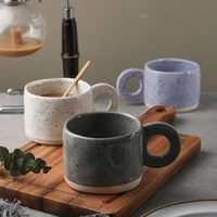 300ml ceramic mug ring handl coffee milk modern print porcelain mug handmade ceramic hot chocolate cup couple handgrip cups