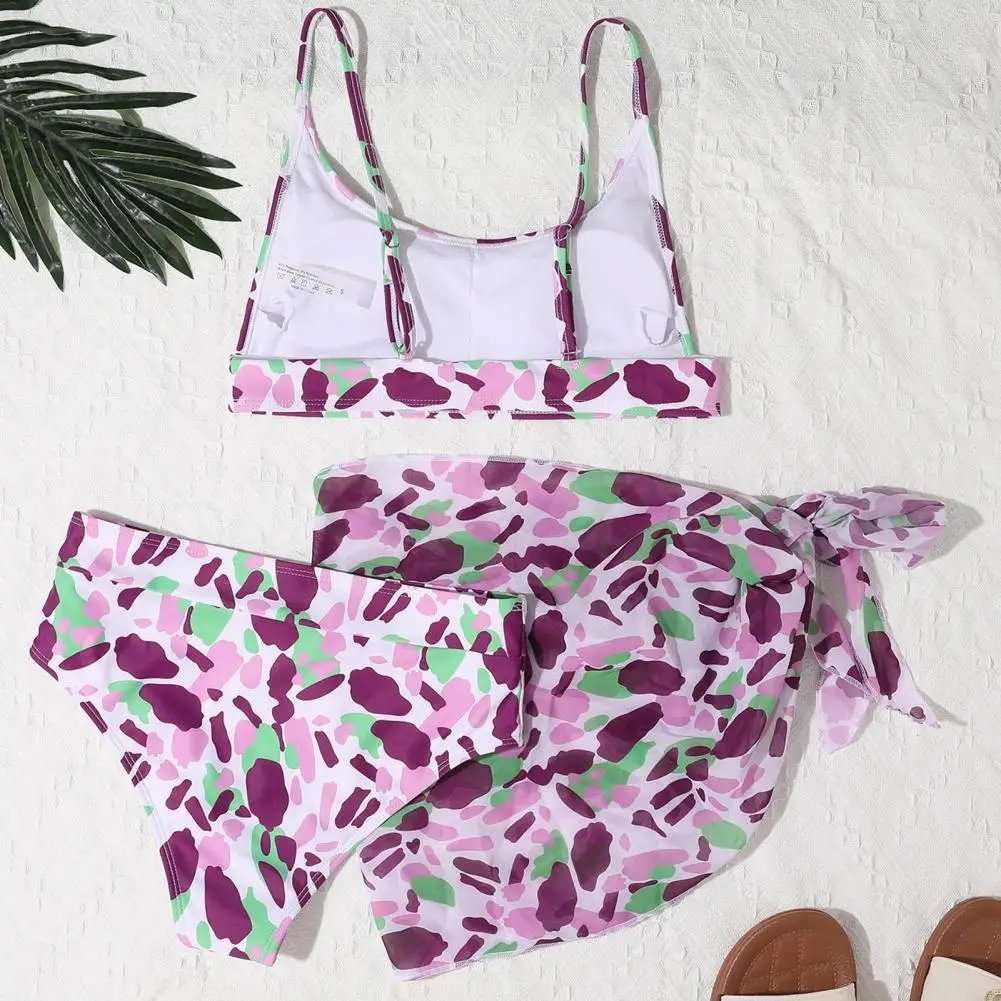 

Summer Swimsuit Set U-neck Bathing Suit Sexy Three-piece Bikini set