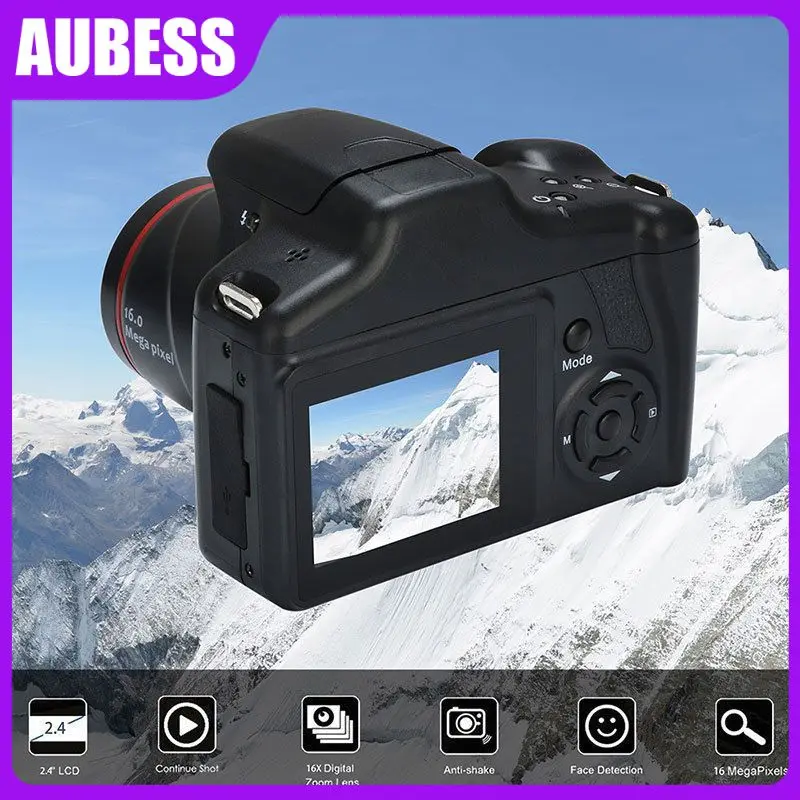 

Портативная Цифровая видеокамера Hd 1080p 16x с цифровым зумом, видеокамера с Usb-зарядкой, экран 2,4 дюйма для Youtube, камера vlog 30fps